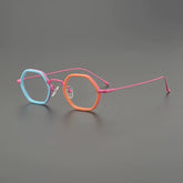 Finch Ultralight Titanium Glasses Frame Geometric Frames Southood Blue Orange